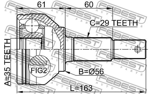 Febest 0210-J1020 ШРКШ