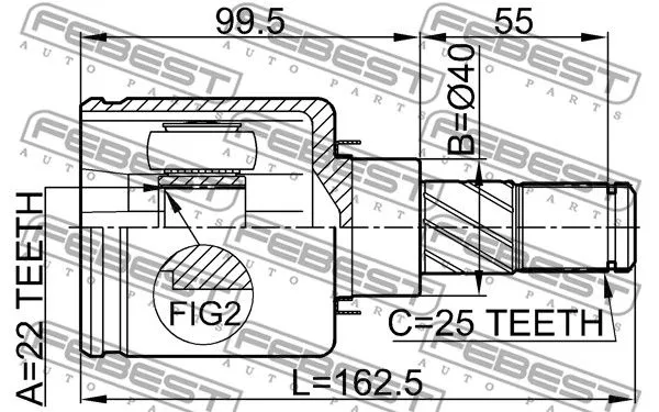 Febest 0211-B10ATRH ШРКШ