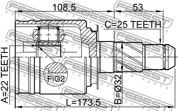Febest 0211-FX35RH ШРКШ