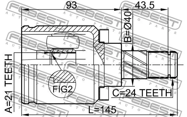 Febest 0211-QG15 ШРКШ