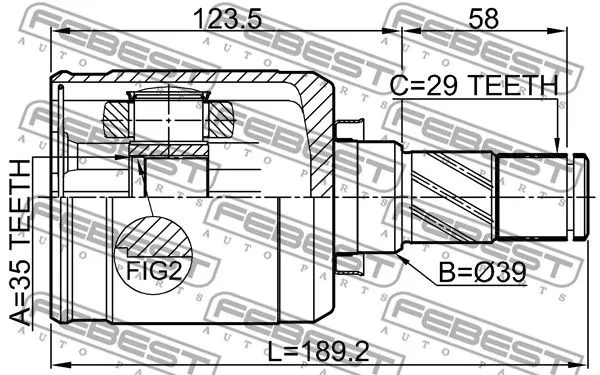 Febest 0211-T31MTLH ШРУС