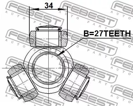 Febest 0216-F50 ШРУС