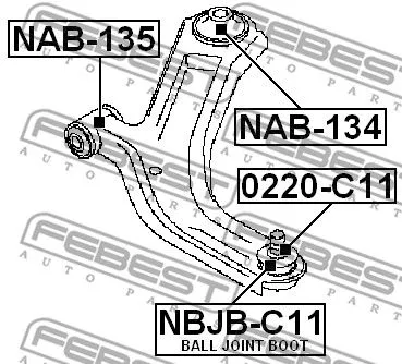 Febest 0220-C11 Шаровая опора