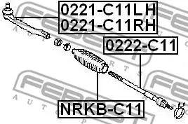 Febest 0221-C11LH Наконечник рулевой тяги