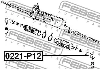 Febest 0221-P12 Наконечник рулевой тяги