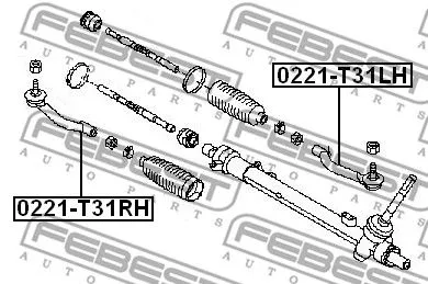 Febest 0221-T31LH Наконечник рулевой тяги