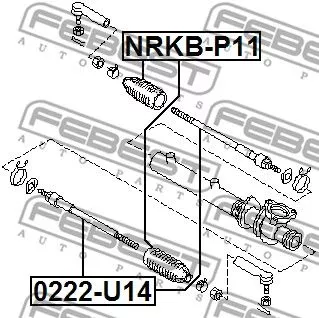 Febest 0222-U14 Рулевая тяга