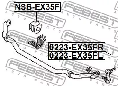 Febest 0223-EX35FR Стойка стабилизатора