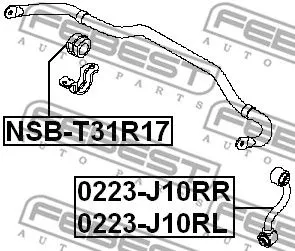Febest 0223-J10RL Стойка стабилизатора