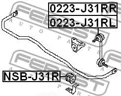 Febest 0223-J31RR Стойка стабилизатора