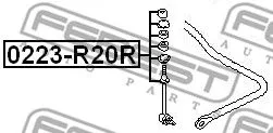 Febest 0223-R20R Стойка стабилизатора