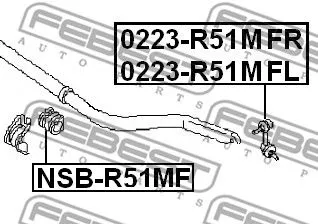 Febest 0223-R51MFR Стійка стабілізатора
