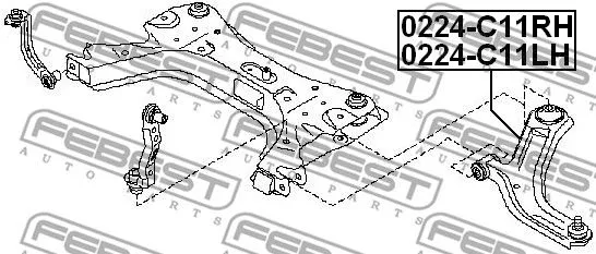 Febest 0224-C11RH Рычаг подвески