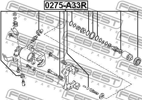 Febest 0275-A33R Ремкомплект тормозного суппорта