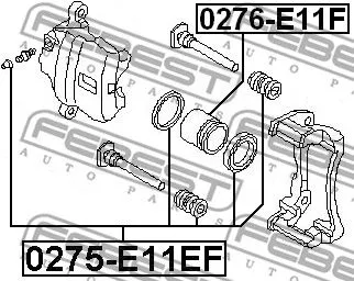 Febest 0275-E11EF Ремкомплект тормозного суппорта