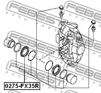 Febest 0275-FX35R Ремкомплект тормозного суппорта