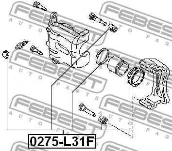 Febest 0275-L31F Ремкомплект тормозного суппорта