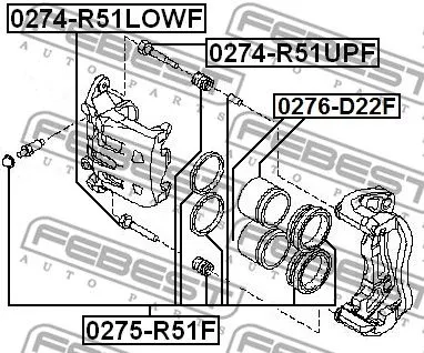 Febest 0275-R51F Ремкомплект тормозного суппорта