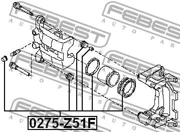 Febest 0275-Z51F Ремкомплект тормозного суппорта