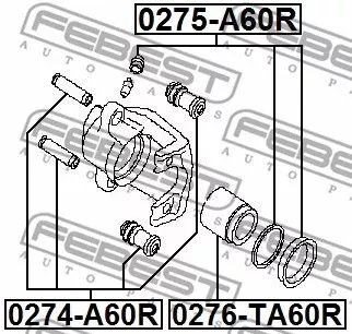 Febest 0276-TA60R Поршень тормозного суппорта