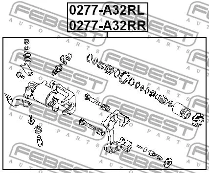Febest 0277-A32RR Тормозной суппорт