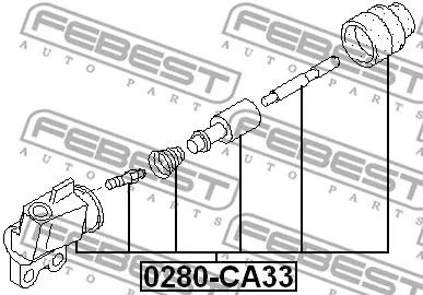 Febest 0280-A33 Рабочий цилиндр сцепления