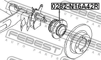 Febest 0282-N16A42R Ступица