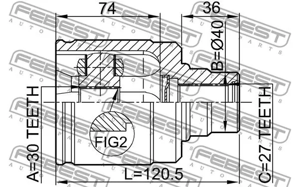 Febest 0311-HRVLH ШРУС