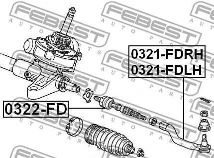 Febest 0322-FD Рулевая тяга