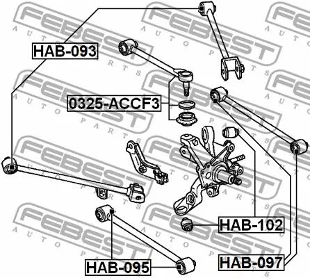 Febest 0325-ACCF3 Рычаг подвески