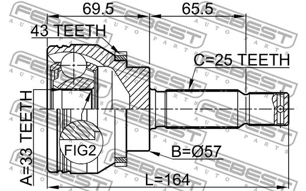 Febest 0410-DJ24A43 ШРКШ