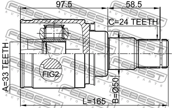 Febest 0411-CY3MTLH ШРКШ