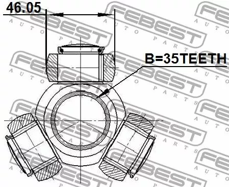 Febest 0416-CW5 ШРУС