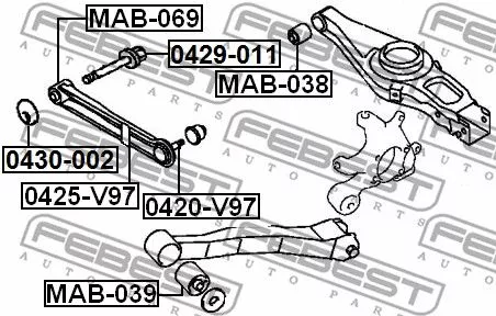 Febest 0420-V97 Шаровая опора