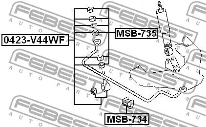 Febest 0423-V44WF Стойка стабилизатора