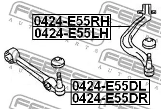 Febest 0424-E55DL Ричаг підвески (поперечний, діагональний, продольний)