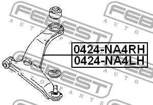 Febest 0424-NA4RH Рычаг подвески