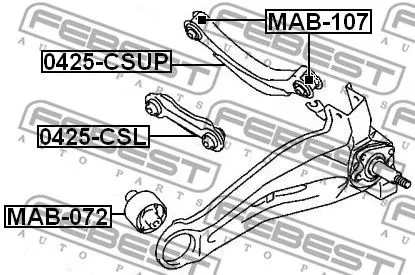Febest 0425-CSUP Рычаг подвески