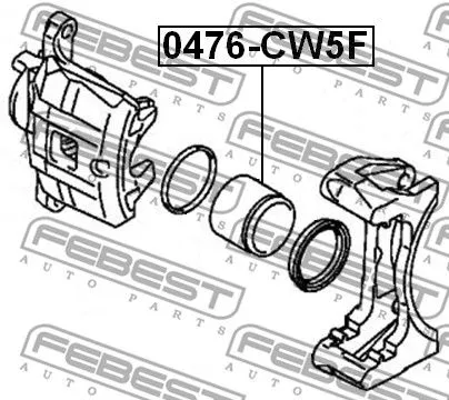 Febest 0476-CW5F Поршень тормозного суппорта