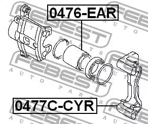 Febest 0477C-CYR Ремкомплект тормозного суппорта