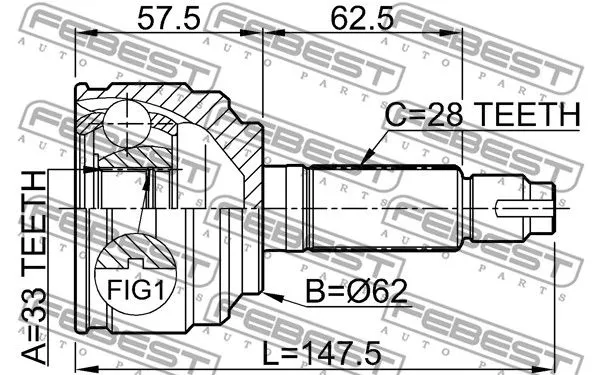 Febest 0510-052 ШРКШ