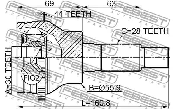Febest 0510-CX7A44R ШРКШ
