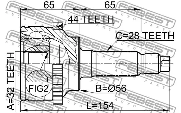 Febest 0510-GEUSA44 ШРУС