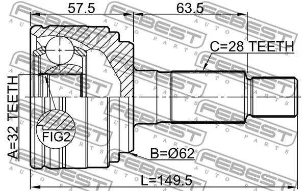Febest 0510-GHMT ШРУС