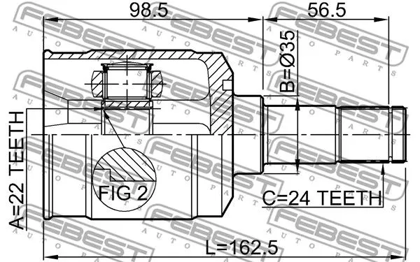 Febest 0511-323FLH ШРУС