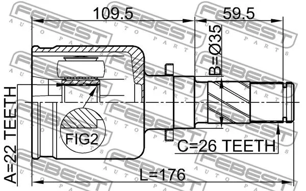 Febest 0511-M316ATLH ШРКШ