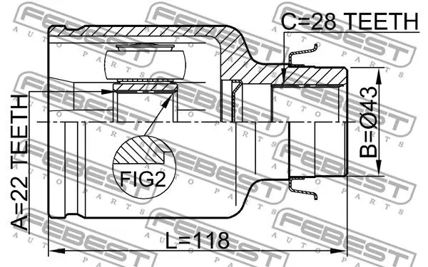 Febest 0511-M316ATRH ШРКШ
