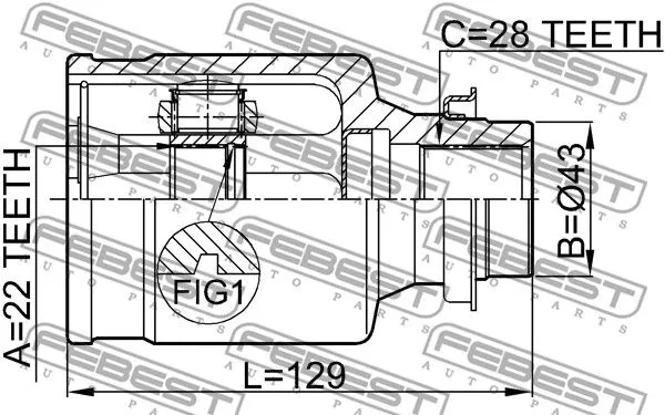 Febest 0511-M316MTRH ШРУС