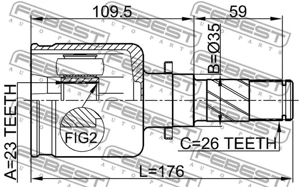 Febest 0511-M320ATLH ШРУС