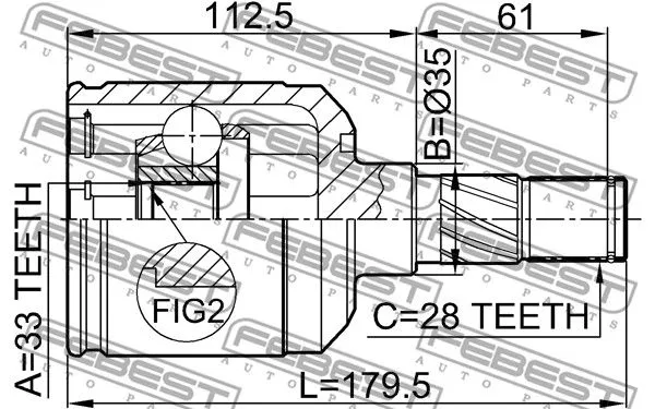 Febest 0511-M6ATLH ШРКШ